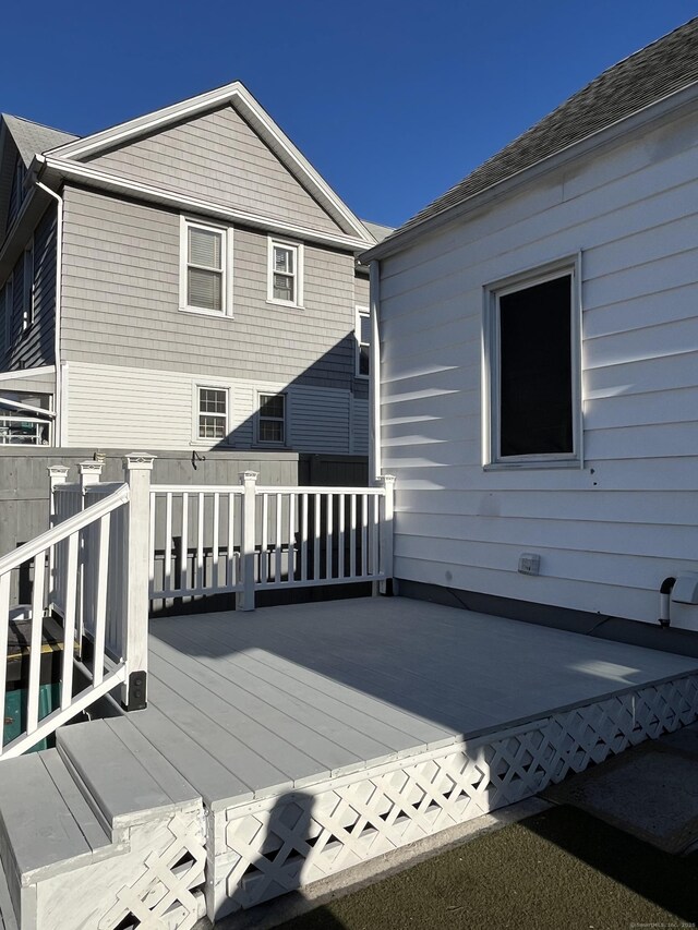 84 Glendale Ave, Bridgeport, CT 06606 - view of wooden terrace