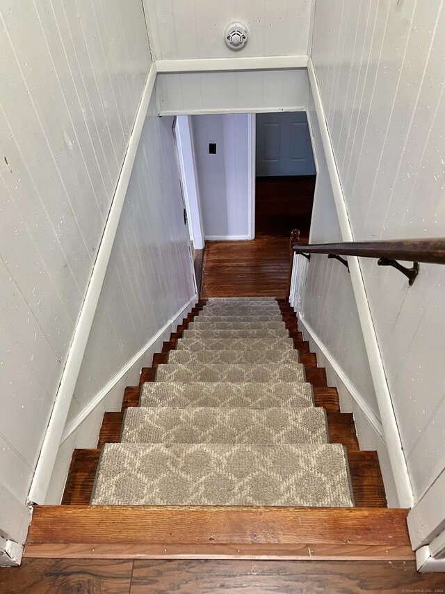 84 Glendale Ave, Bridgeport, CT 06606 - staircase with wood finished floors