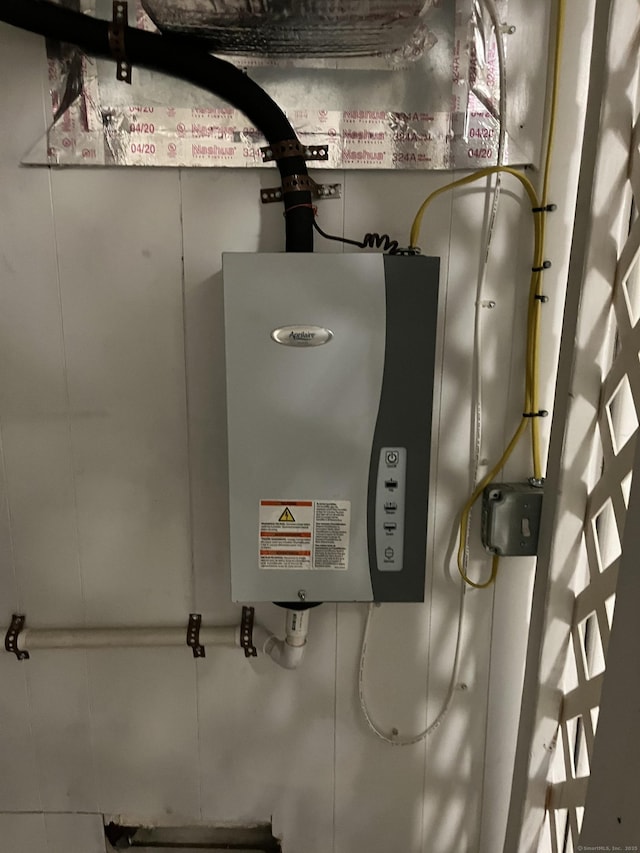 utilities featuring tankless water heater