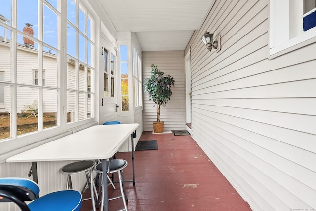 view of sunroom