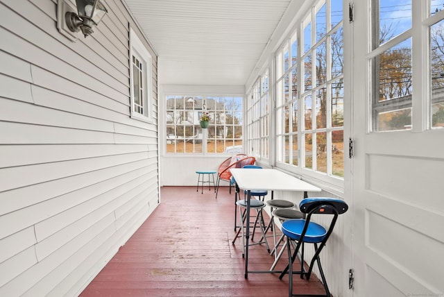 view of sunroom / solarium