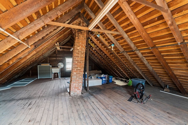 view of attic