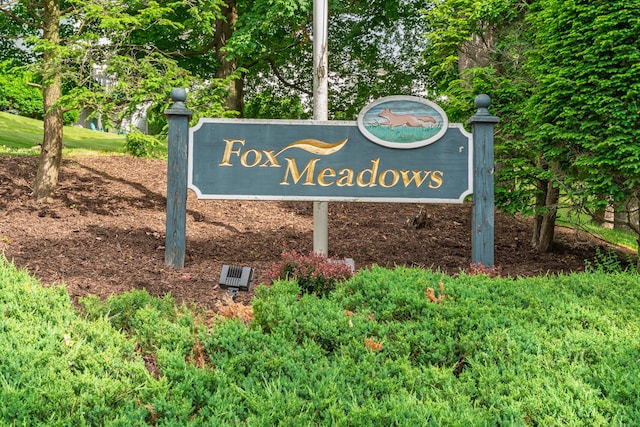 view of community sign