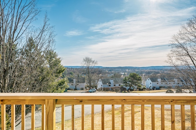 deck featuring a residential view