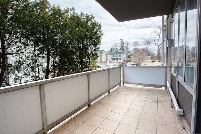 balcony with a residential view