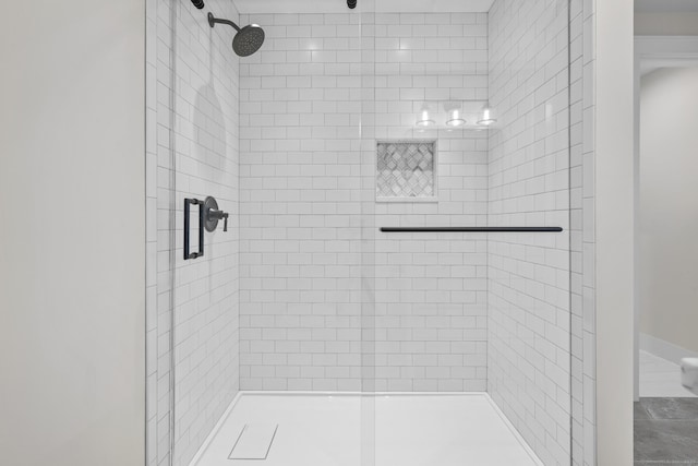 full bathroom with a stall shower