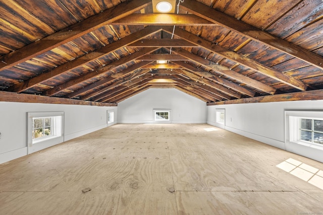 view of attic