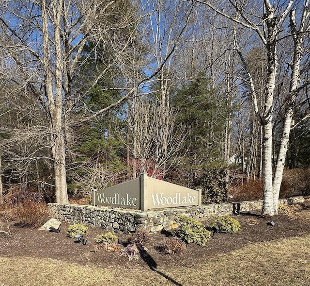 view of community sign