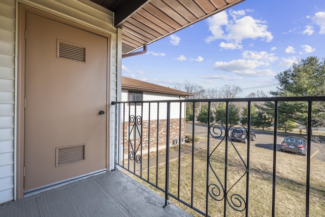 balcony with visible vents