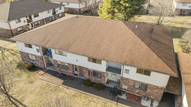 bird's eye view with a residential view