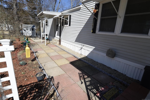 view of patio / terrace with entry steps