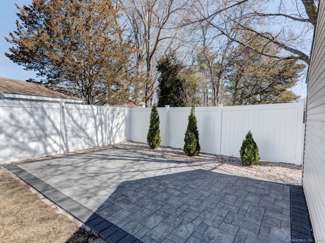 view of patio / terrace featuring a fenced backyard