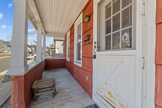 exterior space with a porch