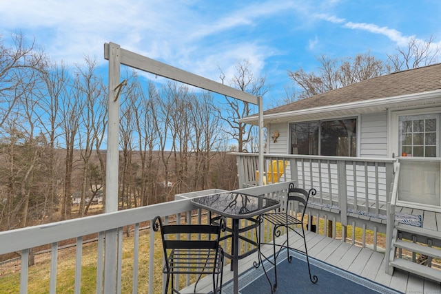 view of wooden deck