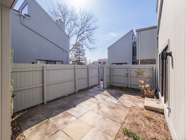 view of patio with a fenced backyard