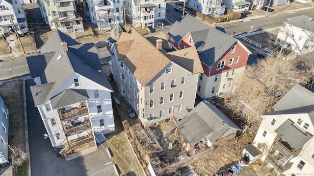 aerial view with a residential view