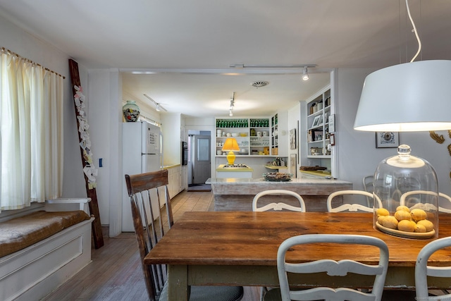 12 Old Forge Hollow Rd, Litchfield, CT 06750 - dining area featuring light wood-type flooring and track lighting