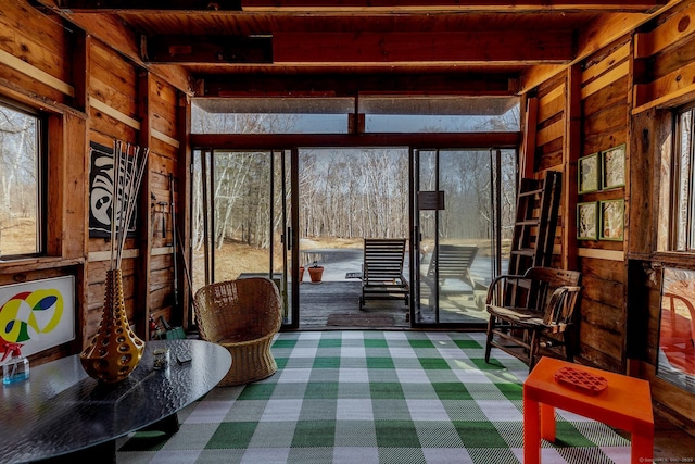 12 Old Forge Hollow Rd, Litchfield, CT 06750 - sunroom / solarium featuring beam ceiling