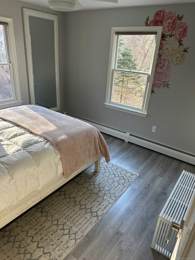 bedroom featuring wood finished floors