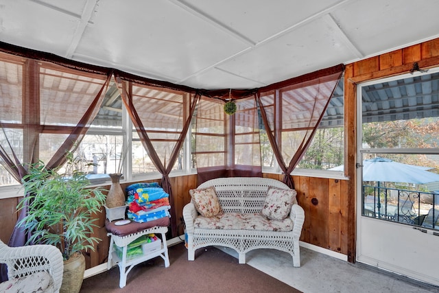 view of sunroom