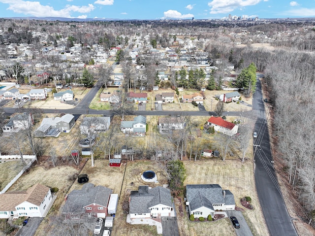 drone / aerial view with a residential view