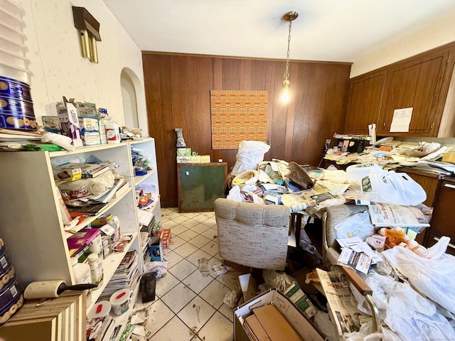 miscellaneous room featuring light tile patterned floors