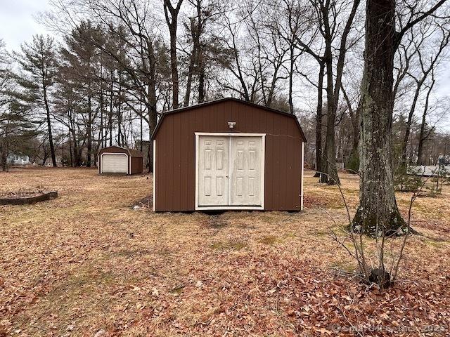 view of shed