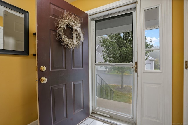 view of doorway to property