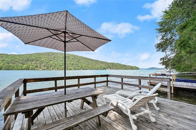 20 Musnug Rd, Danbury, CT 06811 - dock area featuring a water view and a forest view