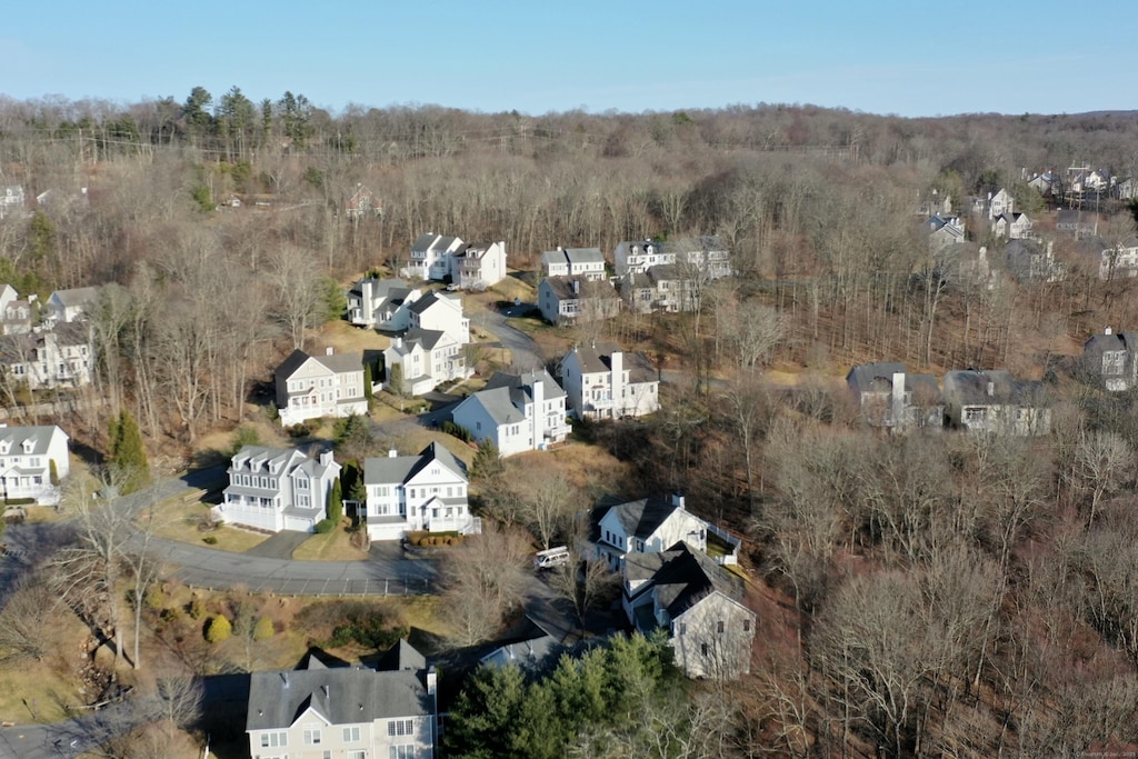 bird's eye view with a residential view