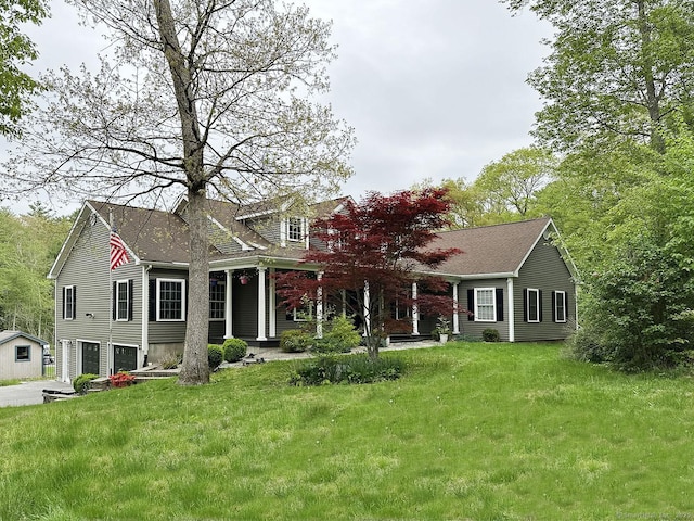 105 Mashentuck Rd, Killingly, CT 06239 - view of front of property with a garage, a front yard, driveway, and roof with shingles