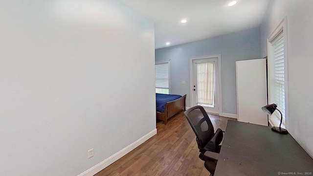 105 Mashentuck Rd, Killingly, CT 06239 - office space with wood finished floors, baseboards, and recessed lighting