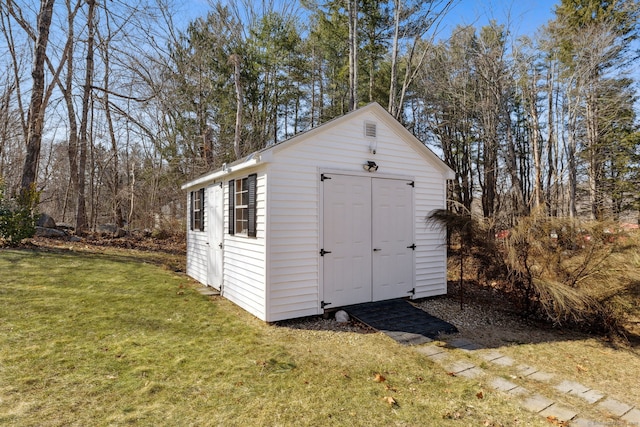 view of shed