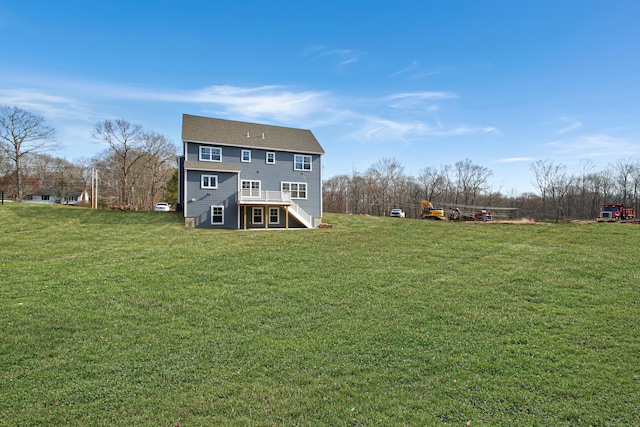 25 S Rd, Bozrah, CT 06334 - rear view of house with a yard and a deck
