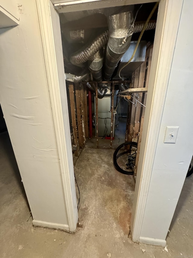 utility room with heating unit