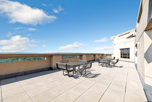 view of patio with outdoor dining area