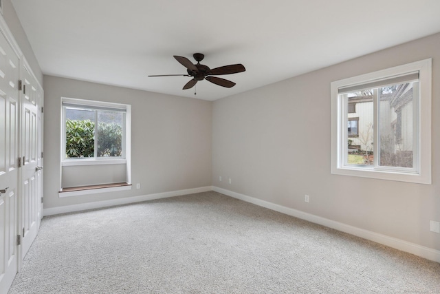 1042 Heritage Vlg Unit A, Southbury, CT 06488 - spare room with carpet, baseboards, and a ceiling fan