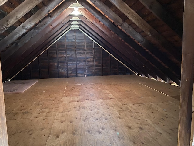 view of attic