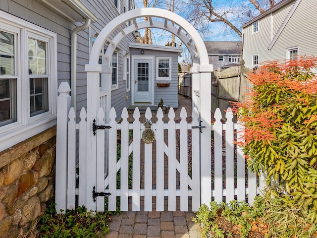 exterior space with fence