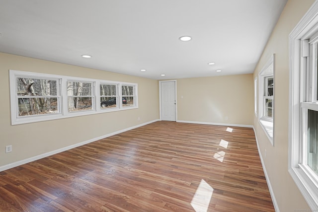 129 Smith Rd, East Haddam, CT 06423 - interior space with recessed lighting, wood finished floors, a wealth of natural light, and baseboards