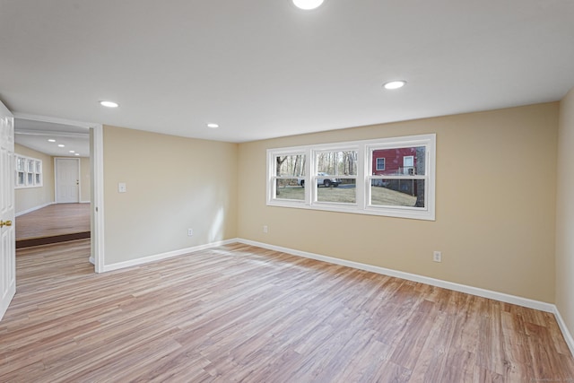 129 Smith Rd, East Haddam, CT 06423 - spare room with recessed lighting, baseboards, and light wood-type flooring
