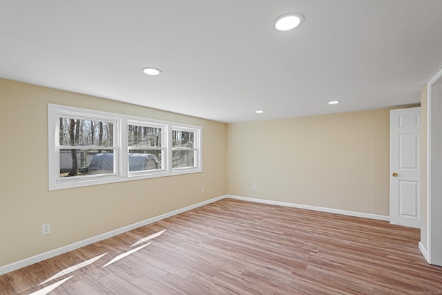 129 Smith Rd, East Haddam, CT 06423 - spare room with baseboards, recessed lighting, and light wood-style floors