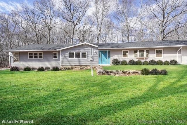 129 Smith Rd, East Haddam, CT 06423 - view of front of property with a front lawn