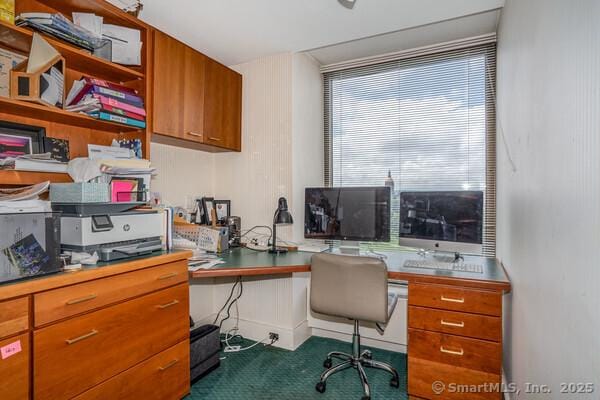 office with built in desk