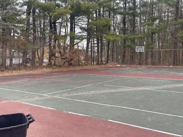 view of sport court with community basketball court