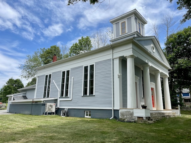 160 Halls Hill Rd, Killingly, CT 06239 - view of side of property with a lawn and a chimney