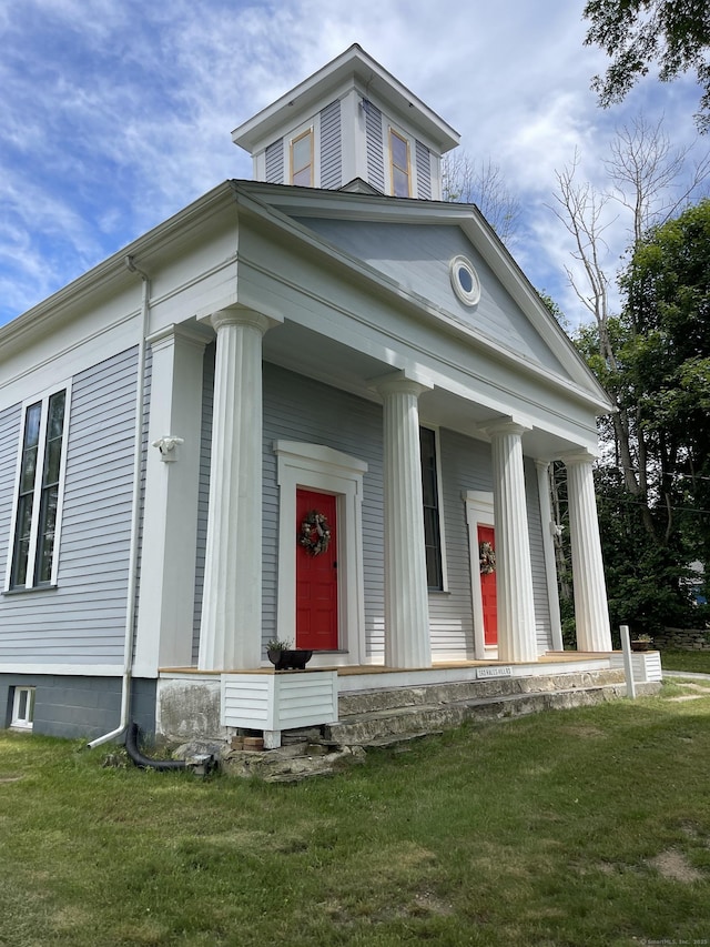 160 Halls Hill Rd, Killingly, CT 06239 - greek revival inspired property with covered porch and a front yard