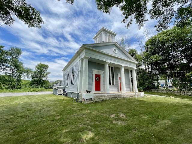 160 Halls Hill Rd, Killingly, CT 06239 - greek revival inspired property with covered porch and a front yard