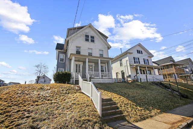 view of front of house featuring covered porch