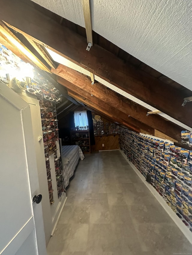 view of unfinished attic